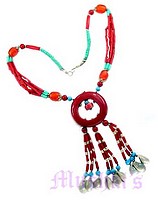 Bone Resin Dough nut necklace - click here for large view